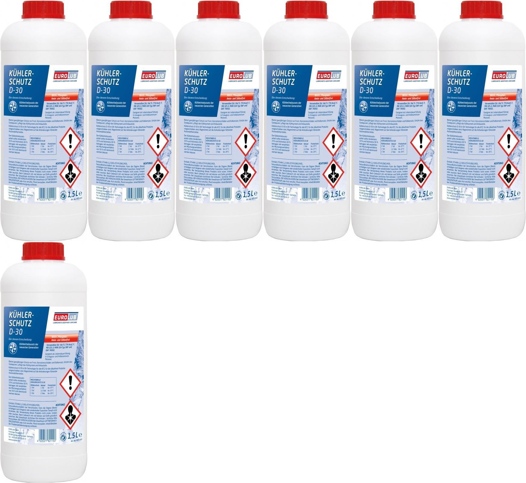 Eurolub Kühlerfrostschutz D-30 Konzentrat 7 x 1,5 = 10,5 Liter