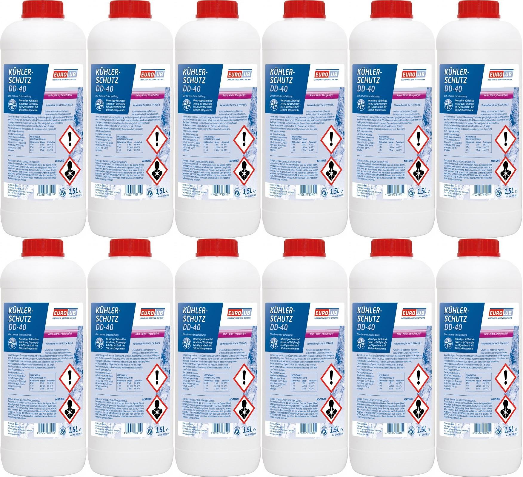 Eurolub Kühlerschutz DD-40 Konzentrat 12 x 1,5 = 18 Liter