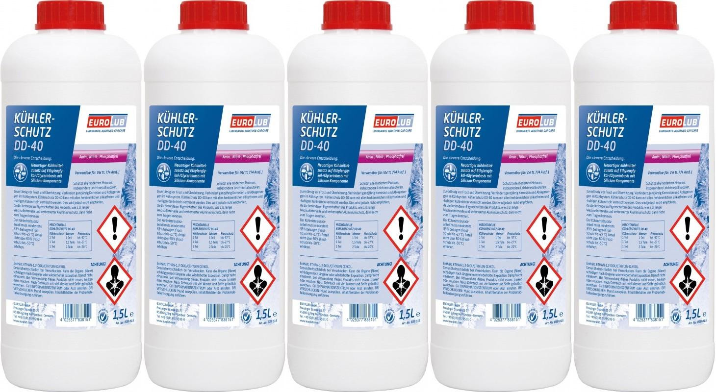 Eurolub Kühlerschutz DD-40 Konzentrat 5 x 1,5 = 7,5 Liter