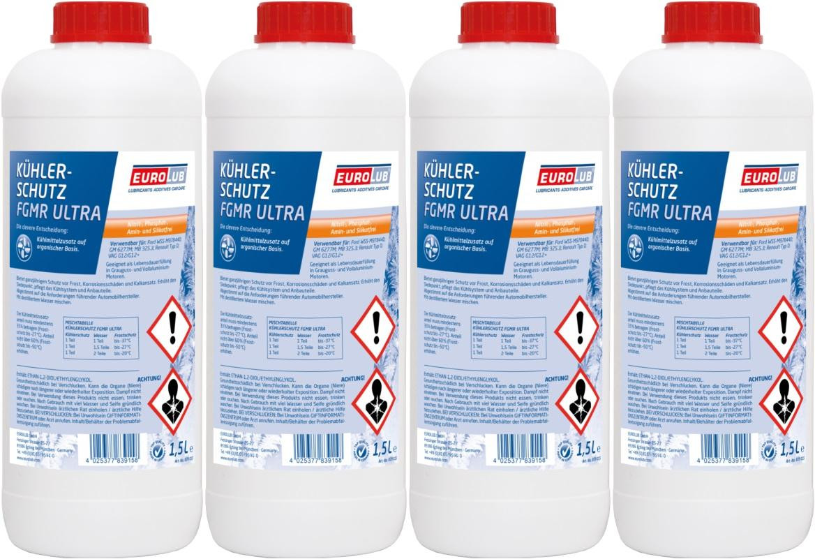 Eurolub Kühlerfrostschutz FGMR ULTRA Konzentrat 4 x 1,5 = 6 Liter