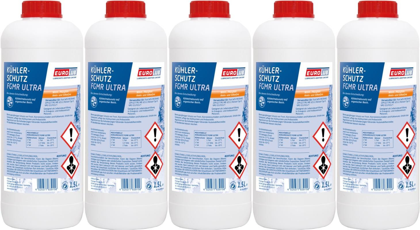Eurolub Kühlerfrostschutz FGMR ULTRA Konzentrat 5 x 1,5 = 7,5 Liter