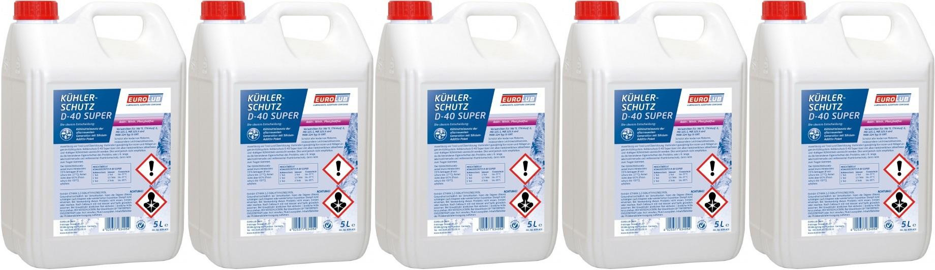 Eurolub Kühlerfrostschutz D-40 Super Konzentrat 5x 5 = 25 Liter