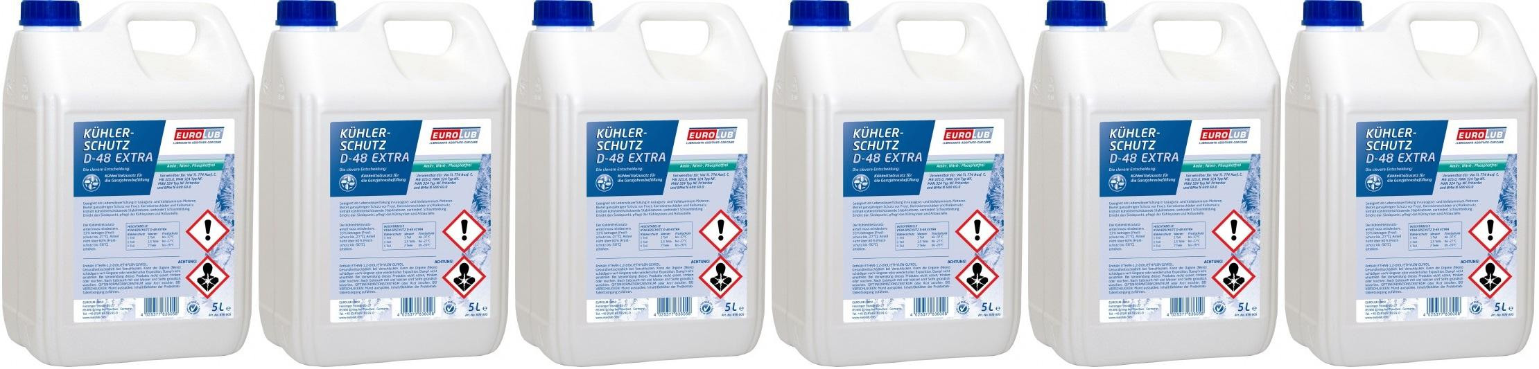 Eurolub Kühlerfrostschutz D-48 Extra Konzentrat 6x 5 = 30 Liter