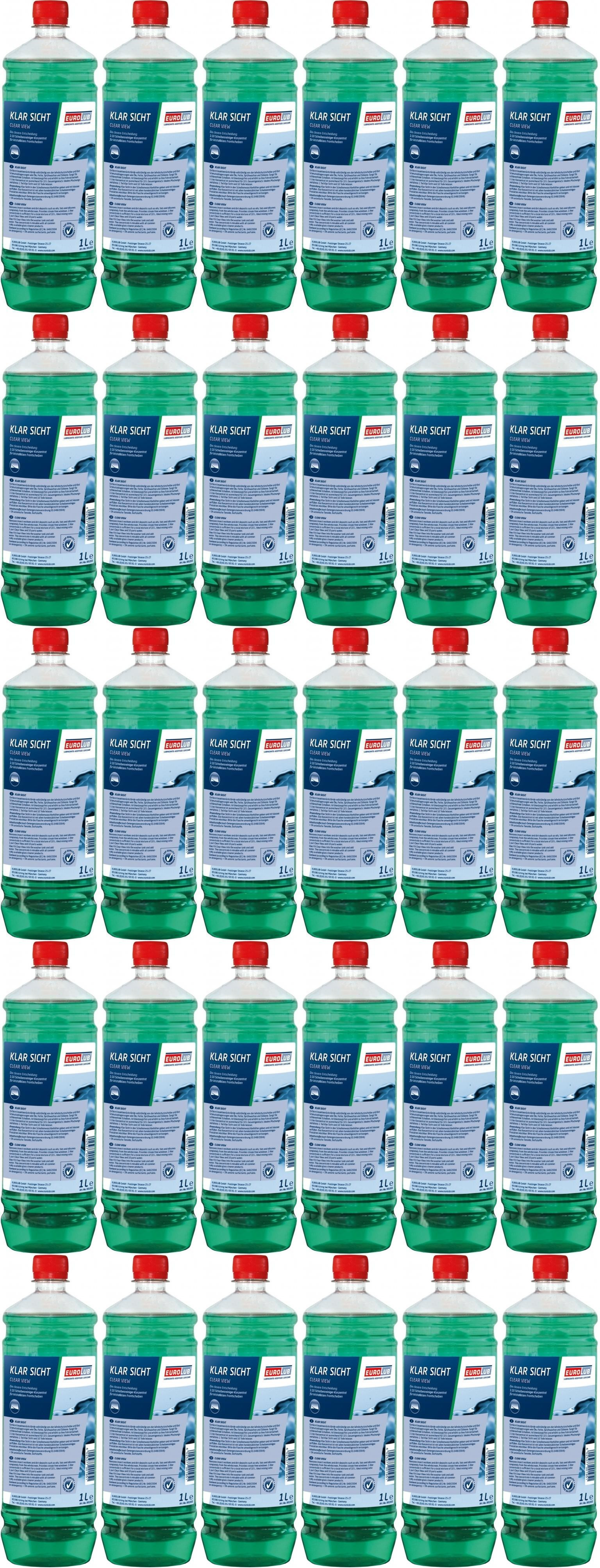 EUROLUB Klar Sicht Sommer 1:10 Scheibenreiniger-Konzentrat 30x 1l = 30 Liter