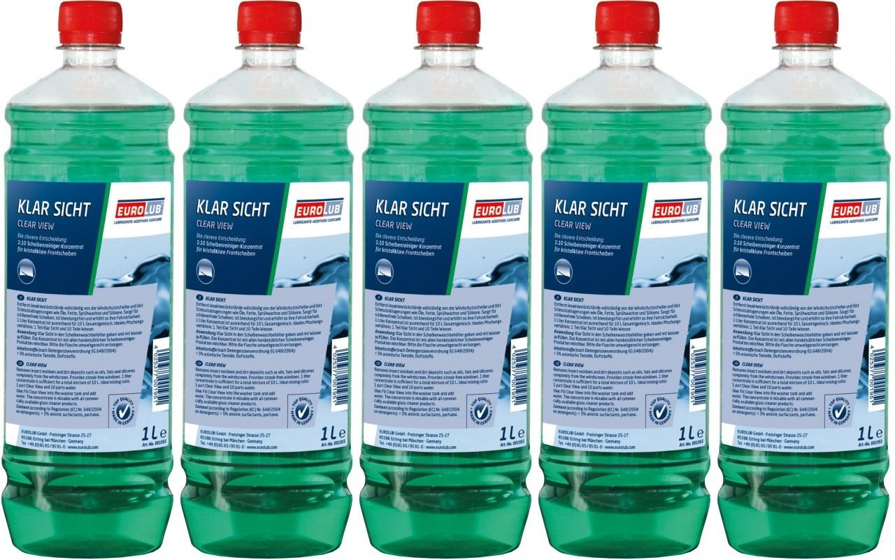 EUROLUB Klar Sicht Sommer 1:10 Scheibenreiniger-Konzentrat 5x 1l = 5 Liter