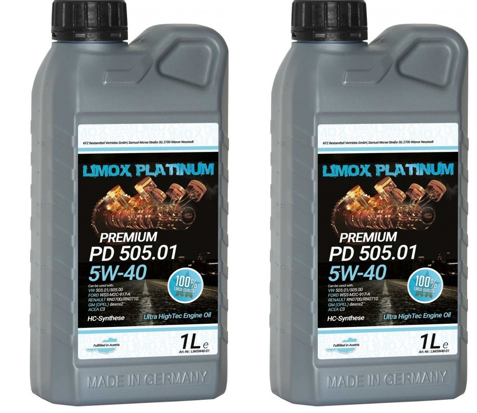 LIMOX Platinum PD 505.01 5W-40 Motoröliter 2x 1l = 2 Liter