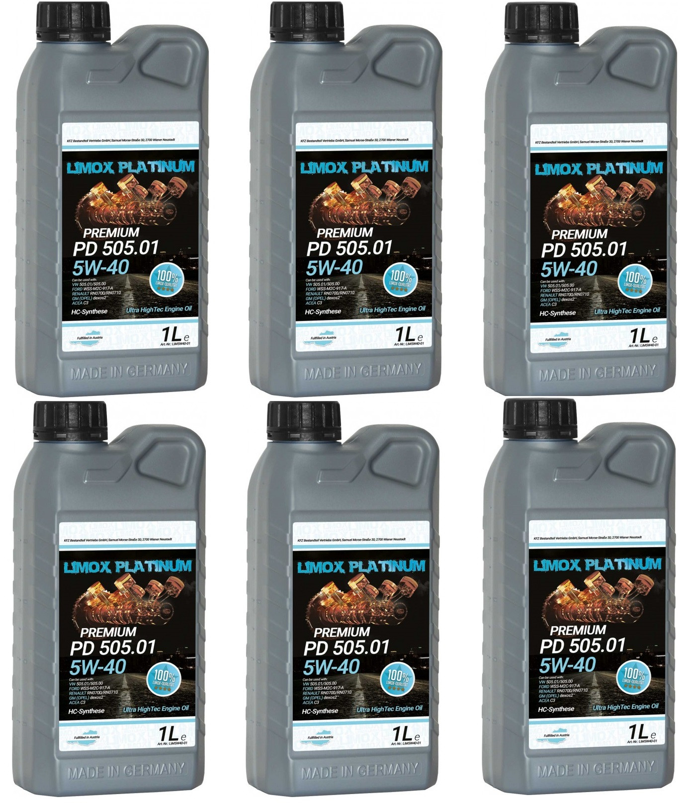 LIMOX Platinum PD 505.01 5W-40 Motoröliter 6x 1l = 6 Liter
