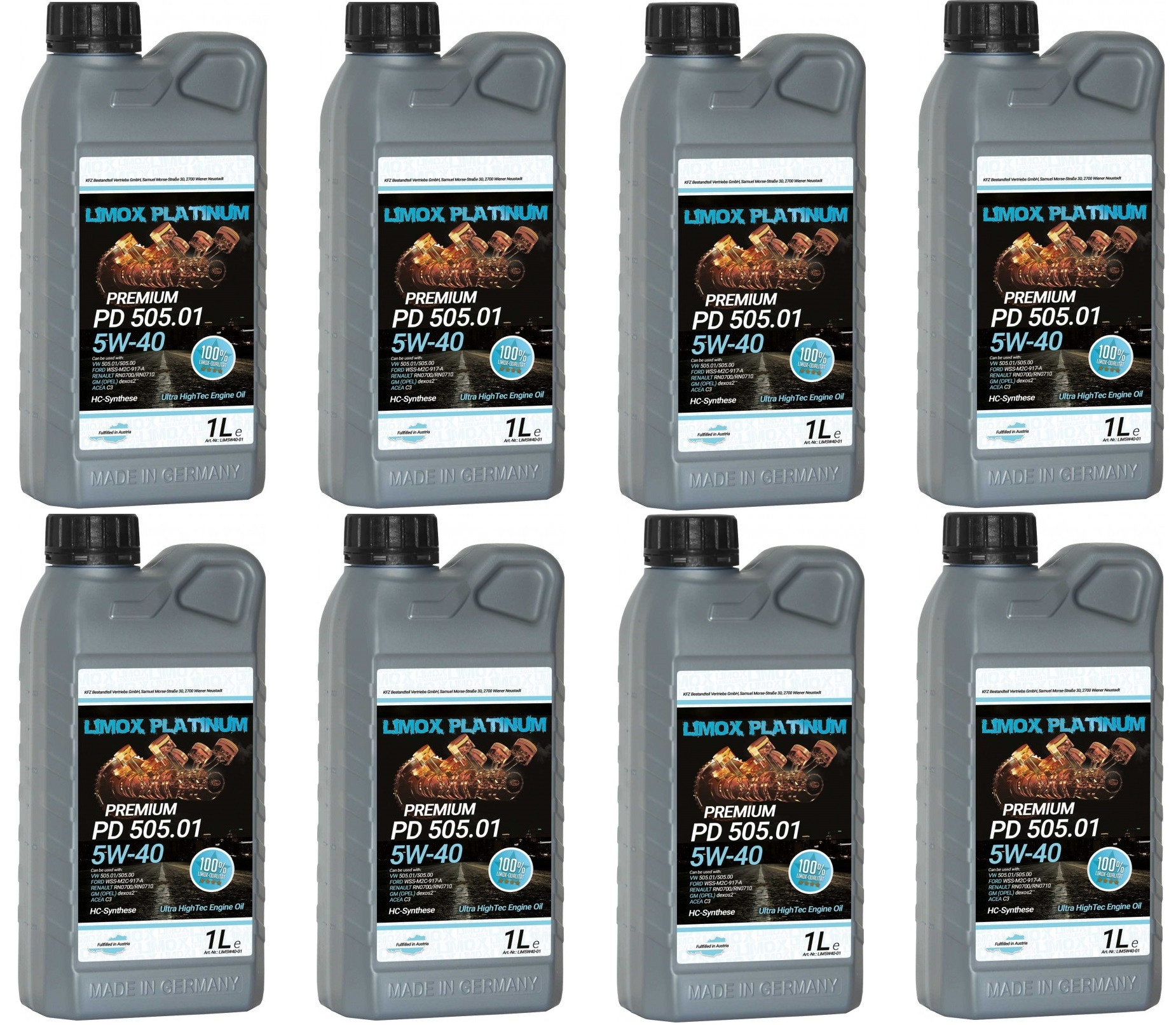 LIMOX Platinum PD 505.01 5W-40 Motoröliter 8x 1l = 8 Liter