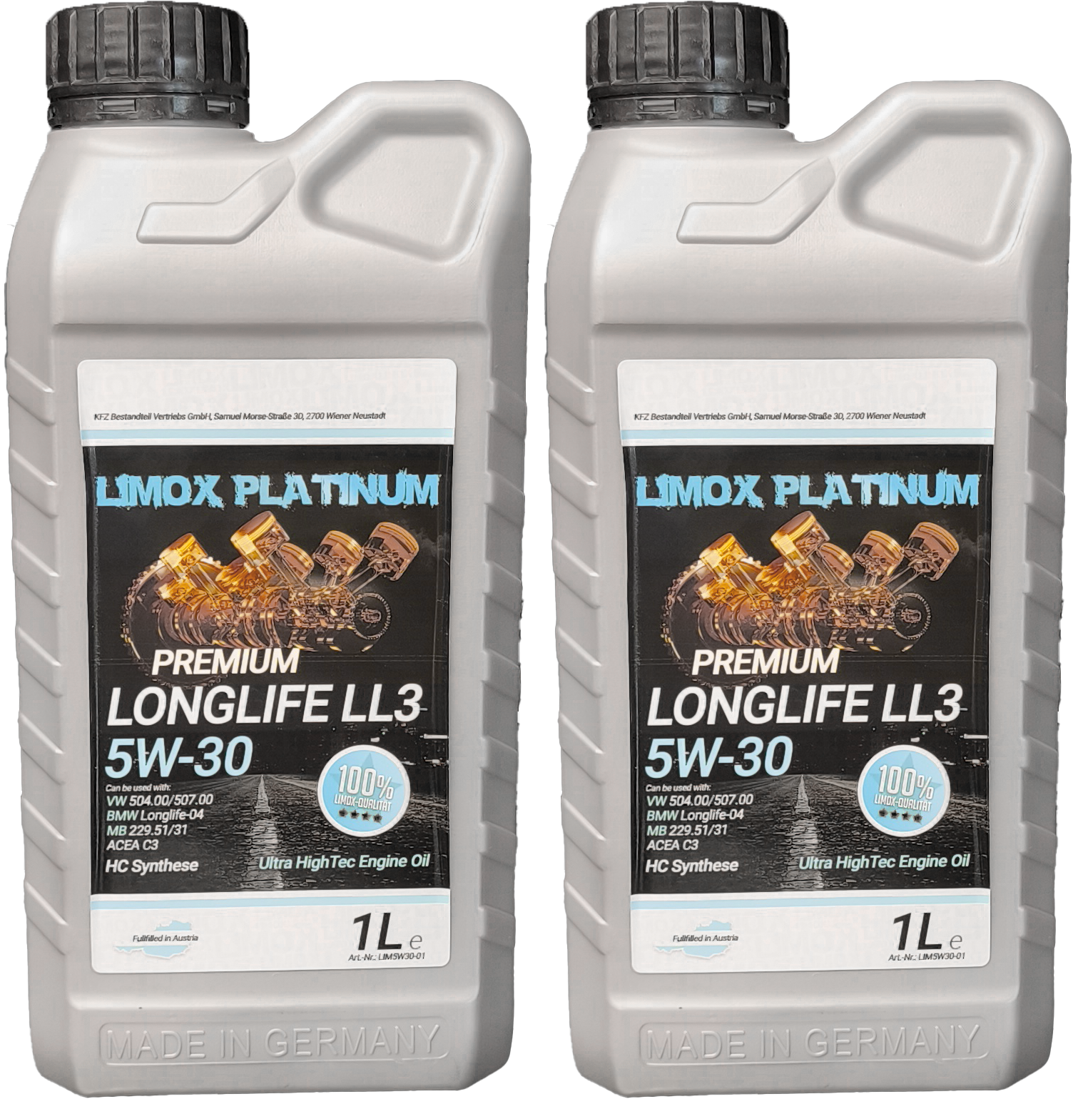 LIMOX Platinum Longlife LL3 5W-30 Motoröl 2x 1l = 2 Liter