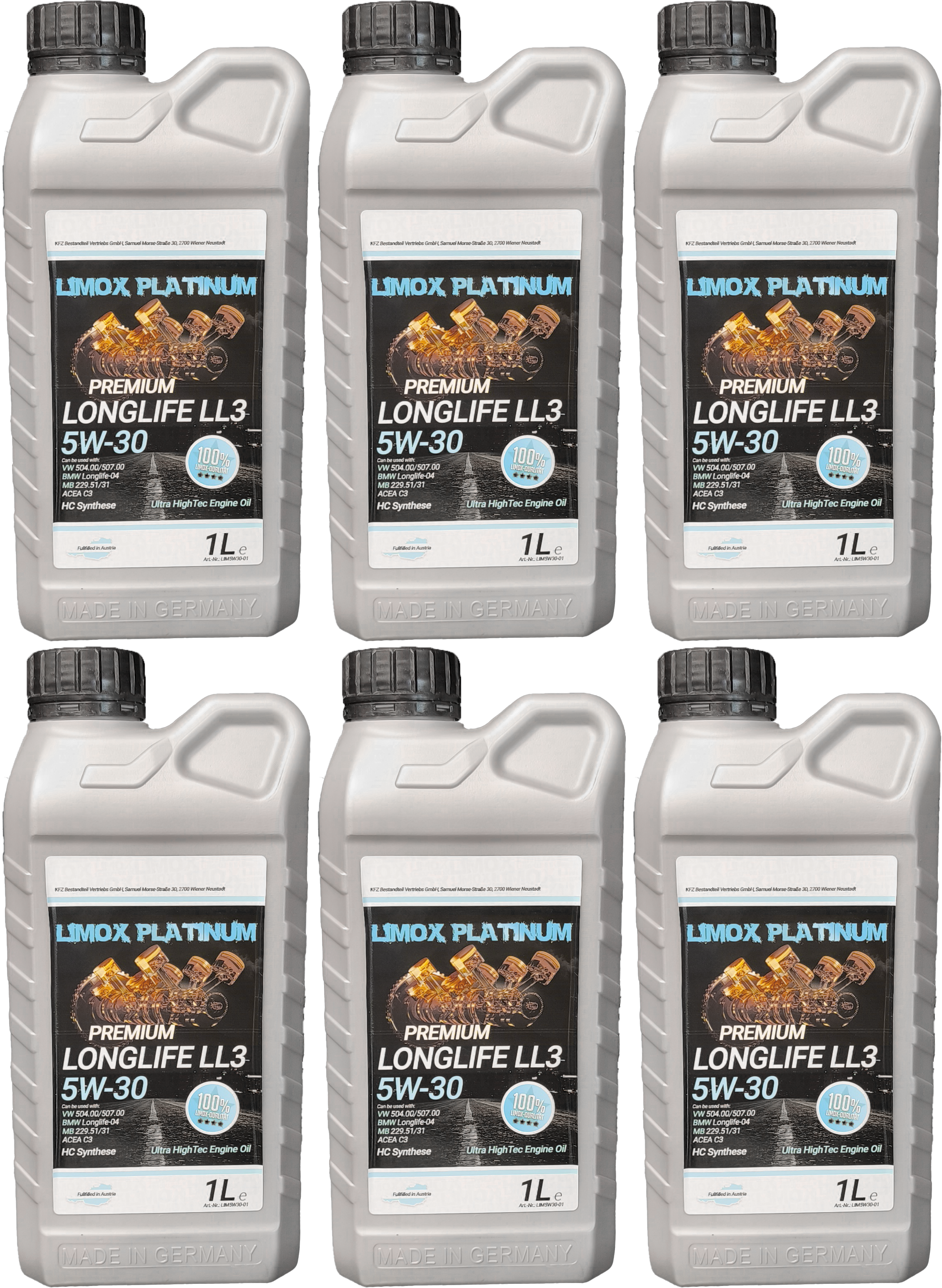 LIMOX Platinum Longlife LL3 5W-30 Motoröl 6x 1l = 6 Liter