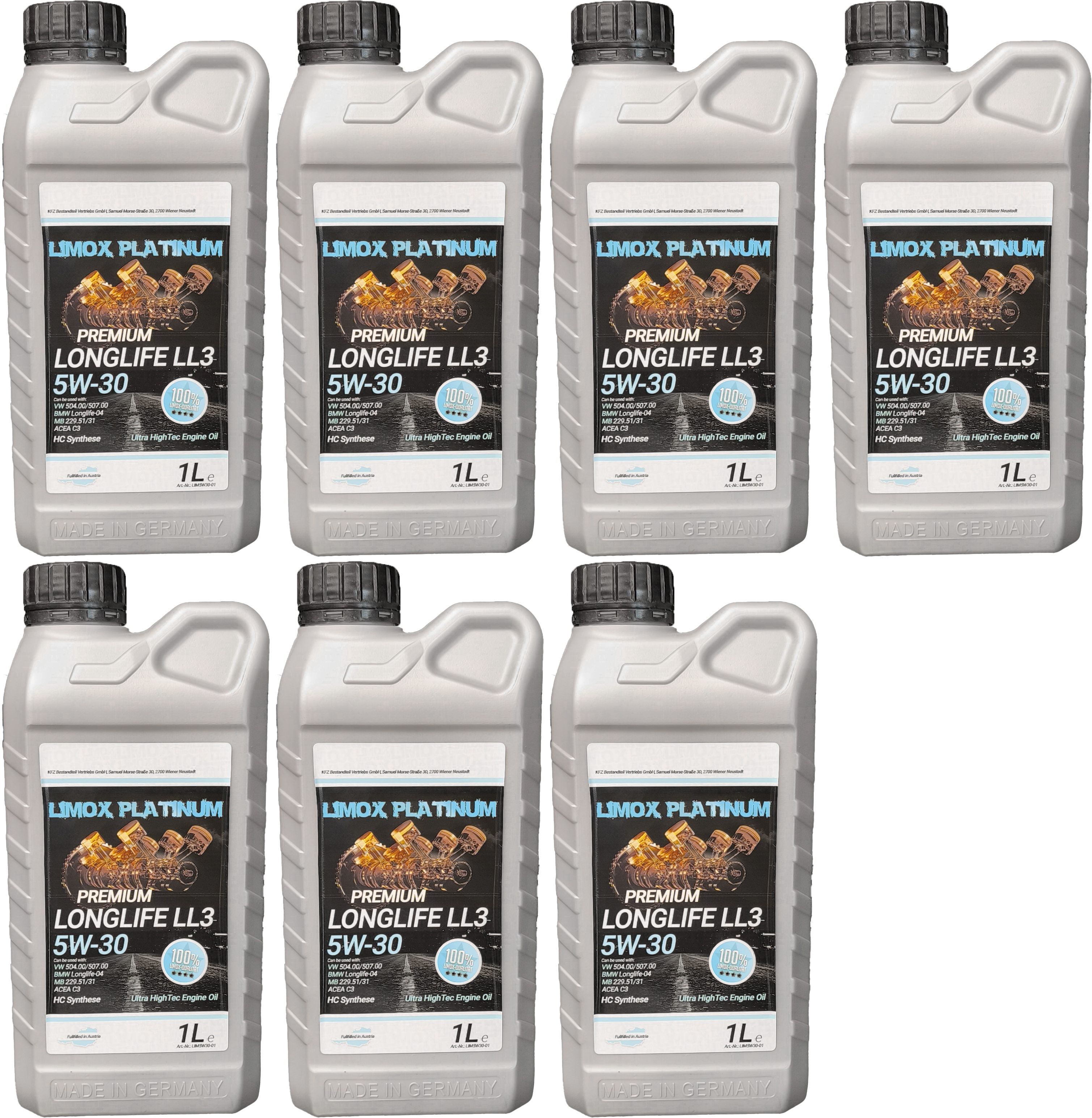 LIMOX Platinum Longlife LL3 5W-30 Motoröl 7x 1l = 7 Liter