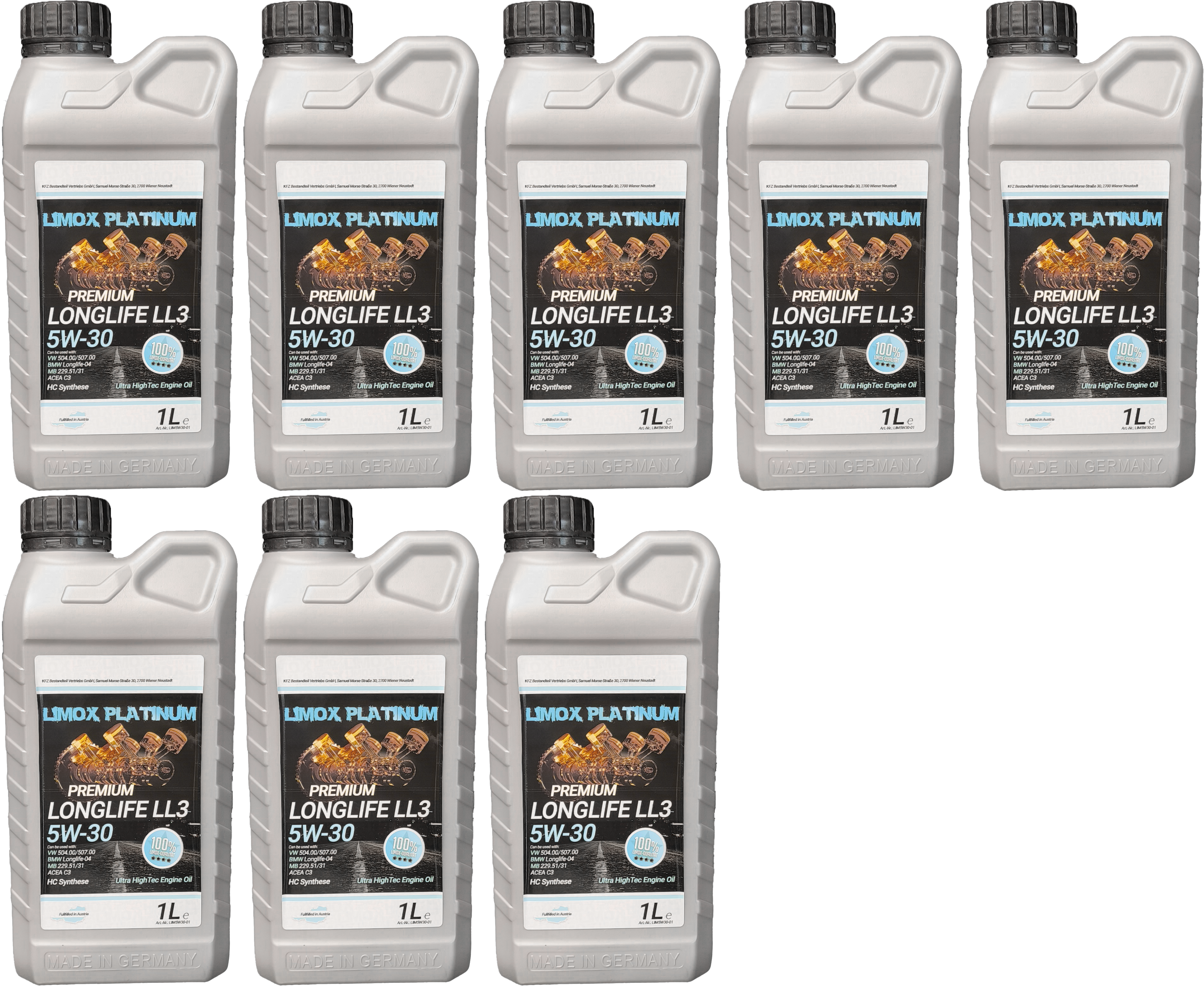 LIMOX Platinum Longlife LL3 5W-30 Motoröl 8x 1l = 8 Liter