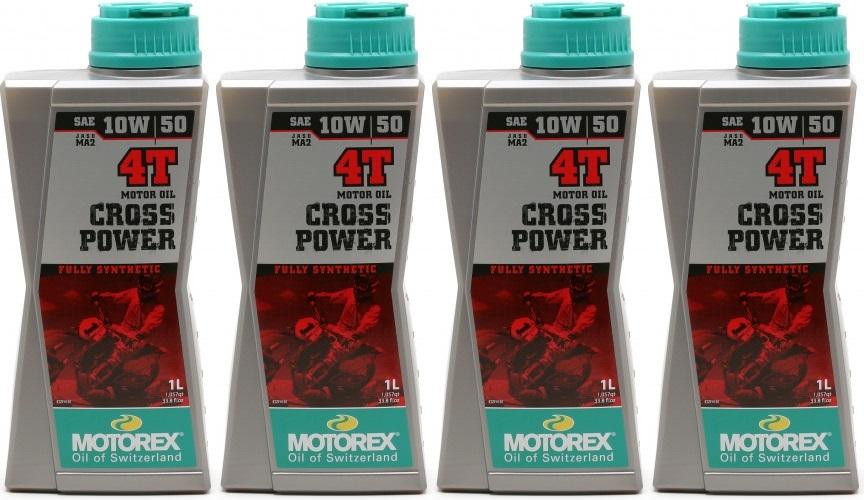 MOTOREX 4T Cross Power SAE 10W-50 Motorrad Motoröl 4x 1l = 4 Liter
