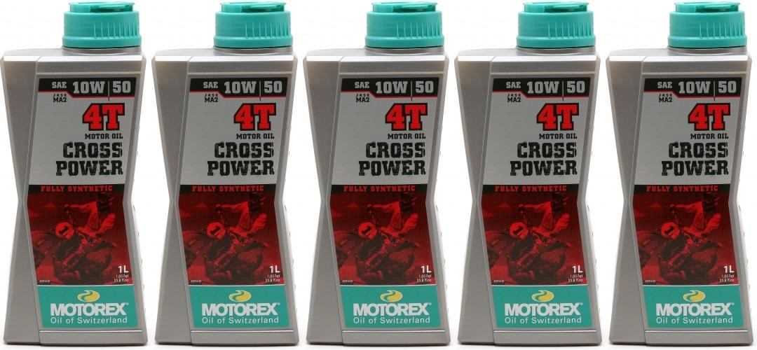MOTOREX 4T Cross Power SAE 10W-50 Motorrad Motoröl 5x 1l = 5 Liter