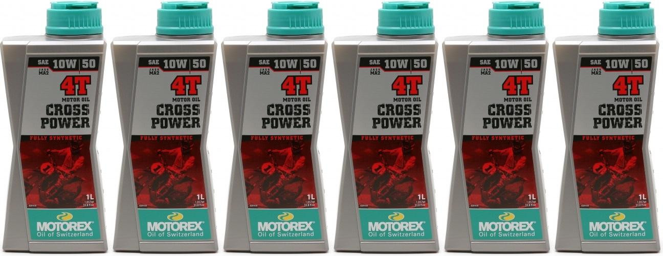 MOTOREX 4T Cross Power SAE 10W-50 Motorrad Motoröl 6x 1l = 6 Liter