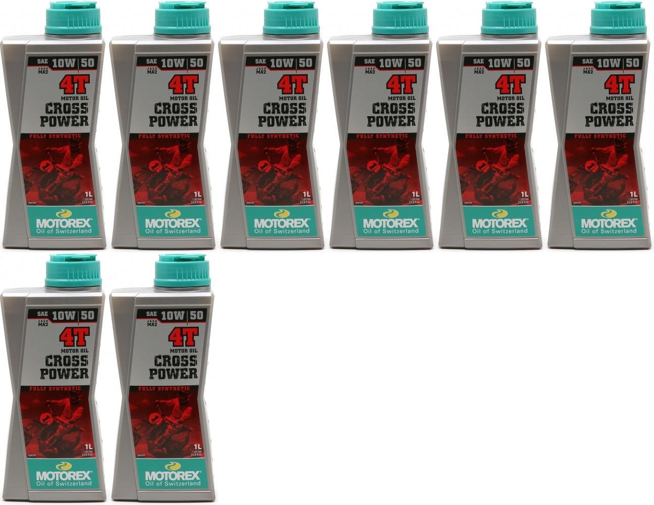 MOTOREX 4T Cross Power SAE 10W-50 Motorrad Motoröl 8x 1l = 8 Liter