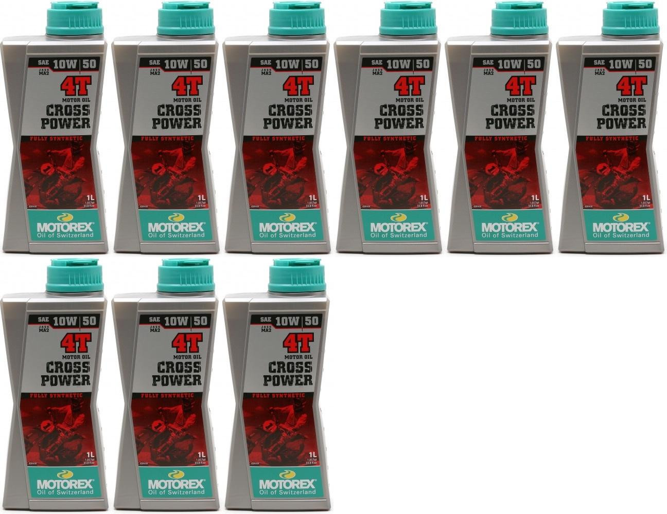MOTOREX 4T Cross Power SAE 10W-50 Motorrad Motoröl 9x 1l = 9 Liter