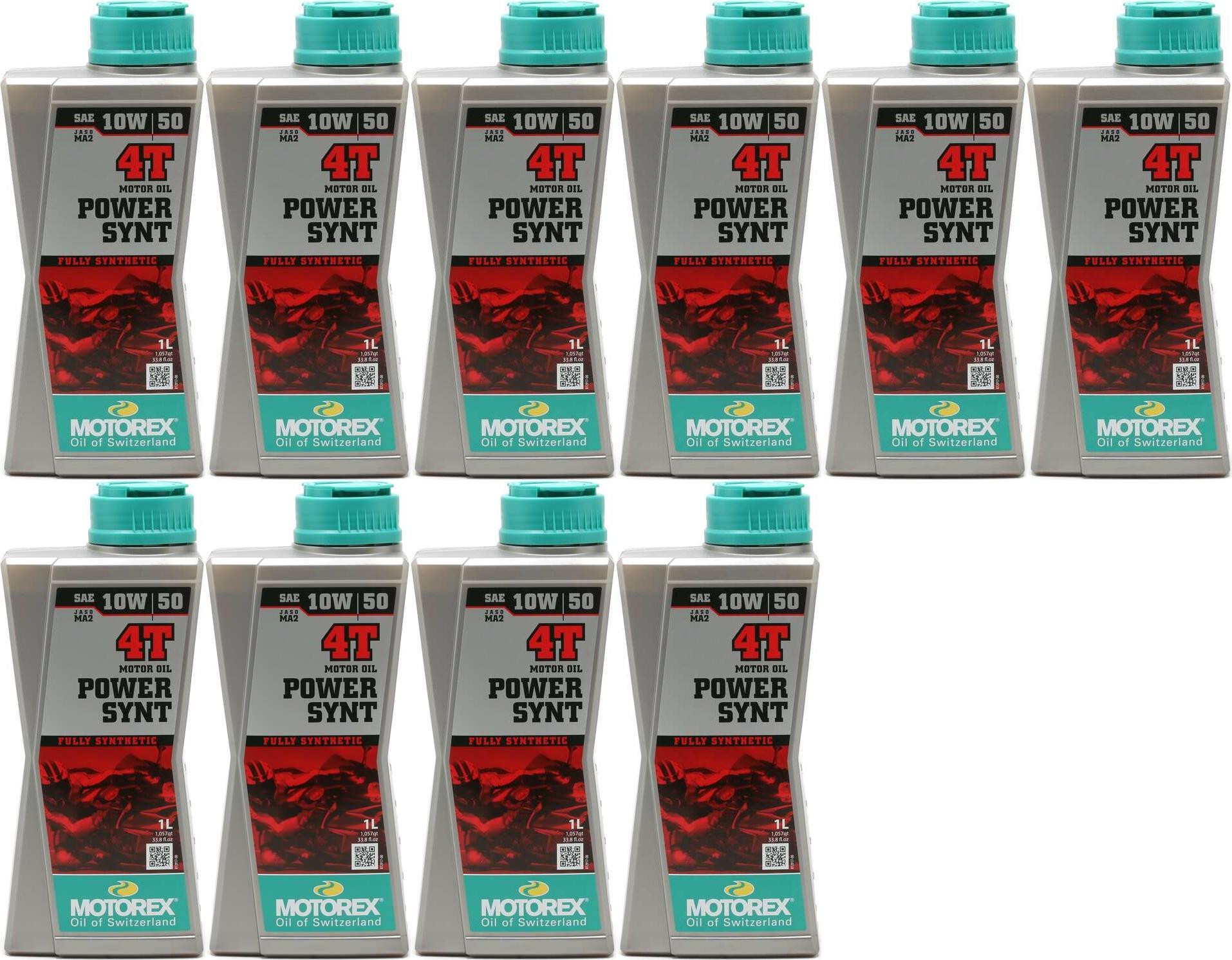 MOTOREX 4T Power Synt SAE 10W-50 Motorrad Motoröl 10x 1l = 10 Liter