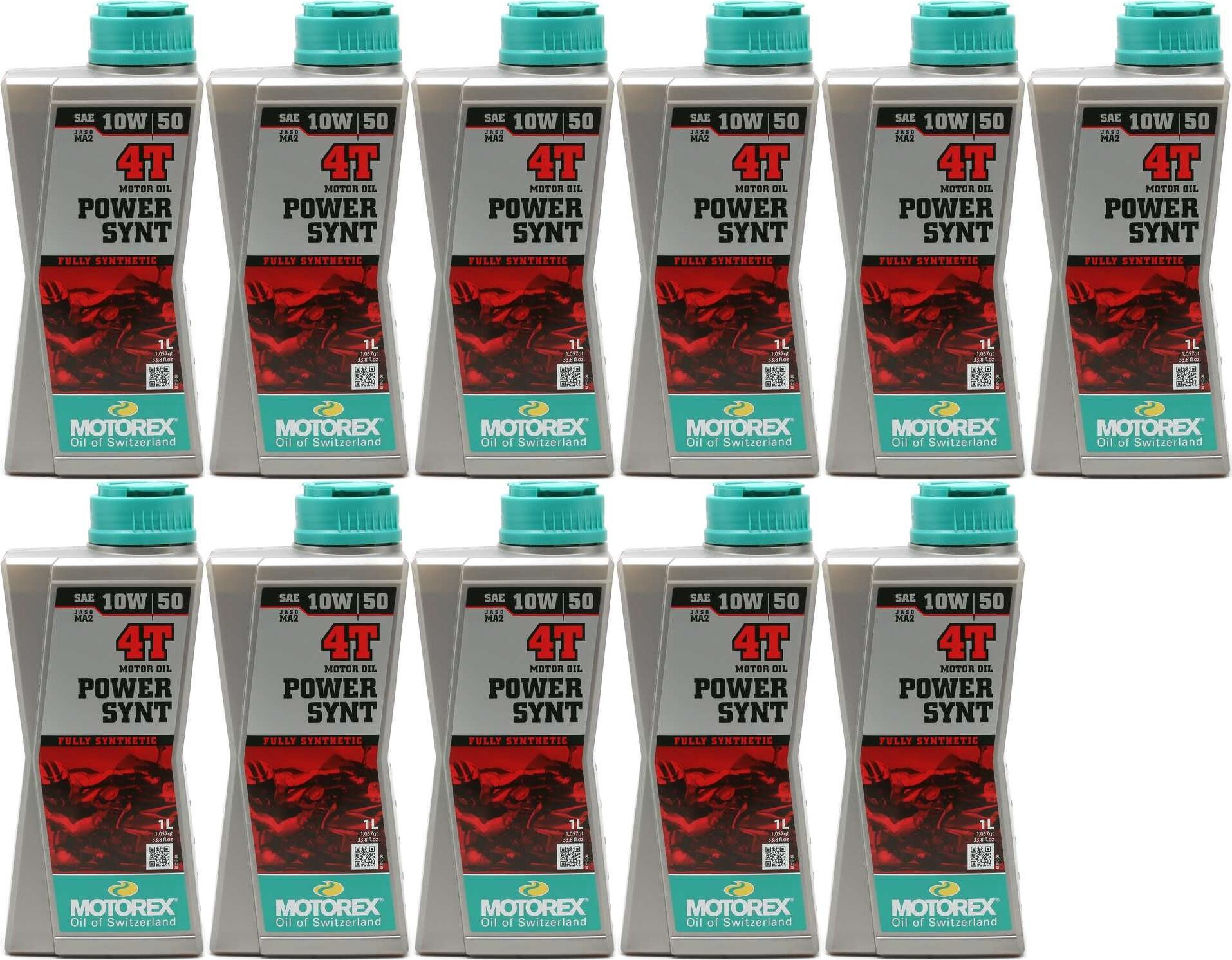 MOTOREX 4T Power Synt SAE 10W-50 Motorrad Motoröl 11x 1l = 11 Liter
