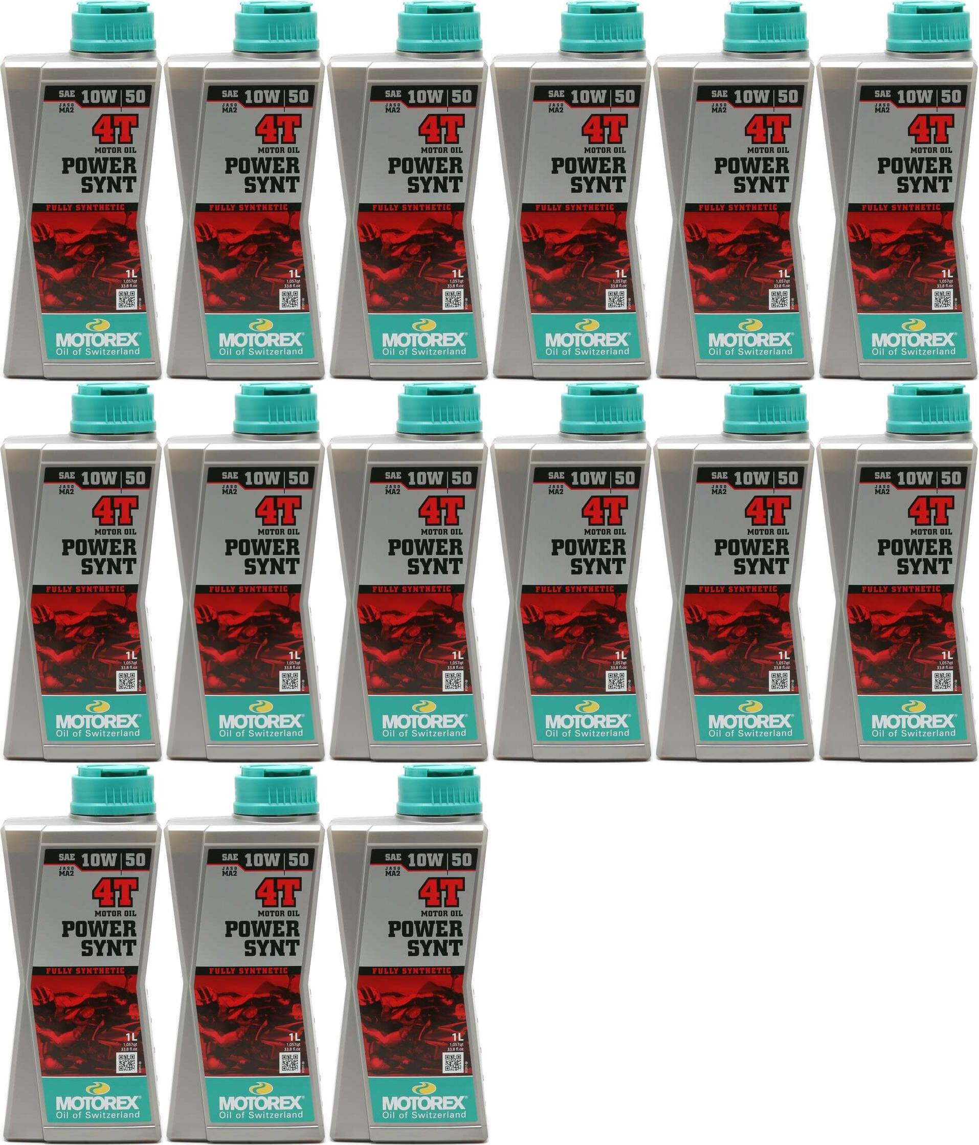 MOTOREX 4T Power Synt SAE 10W-50 Motorrad Motoröl 15x 1l = 15 Liter