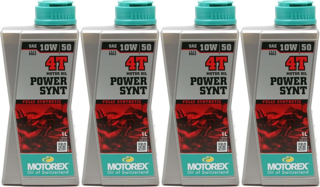 MOTOREX 4T Power Synt SAE 10W-50 Motorrad Motoröl 4x 1l = 4 Liter