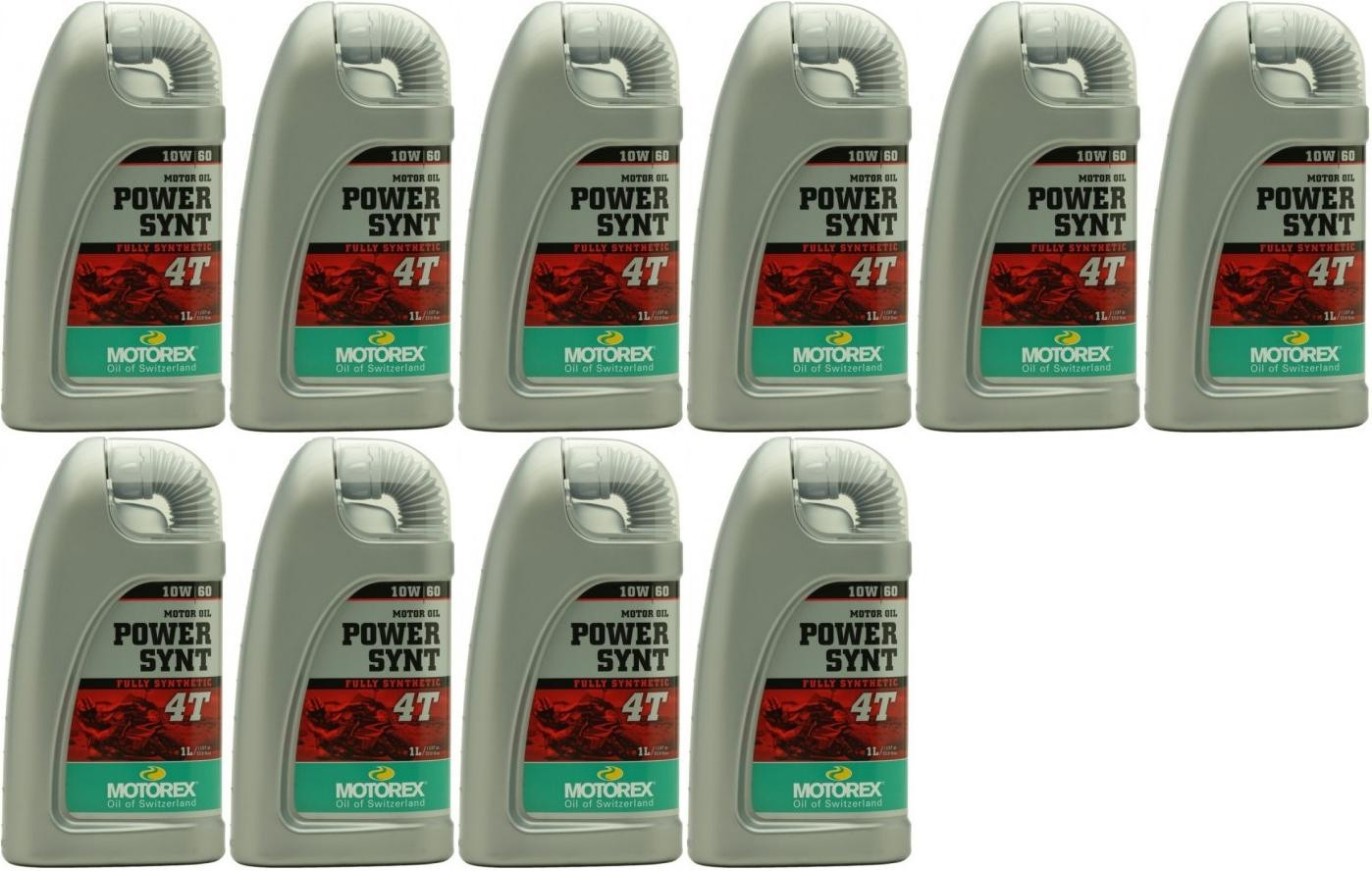 MOTOREX 4T Power Synt SAE 10W-60 Motorrad Motoröl 10x 1l = 10 Liter