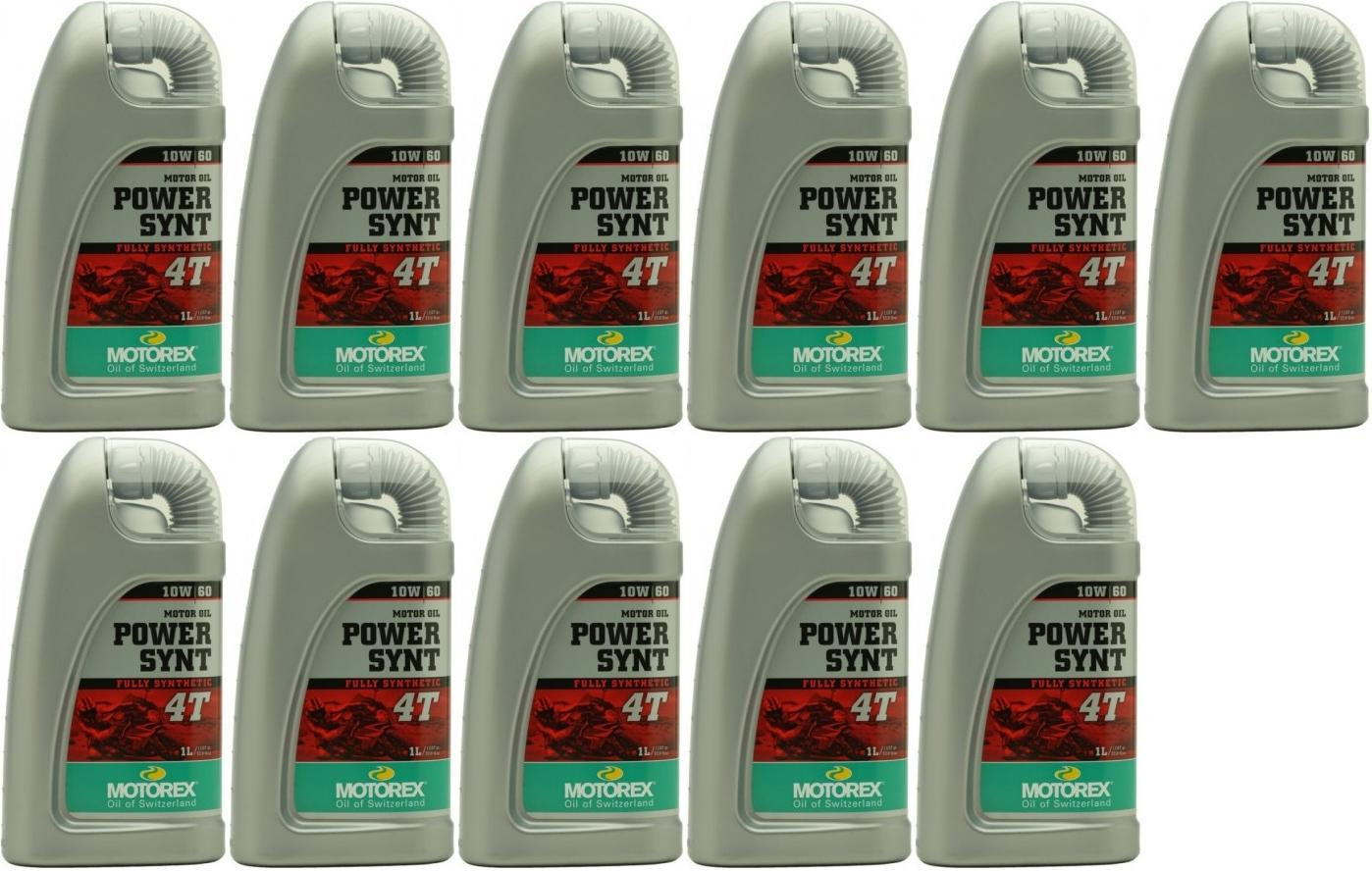 MOTOREX 4T Power Synt SAE 10W-60 Motorrad Motoröl 11x 1l = 11 Liter