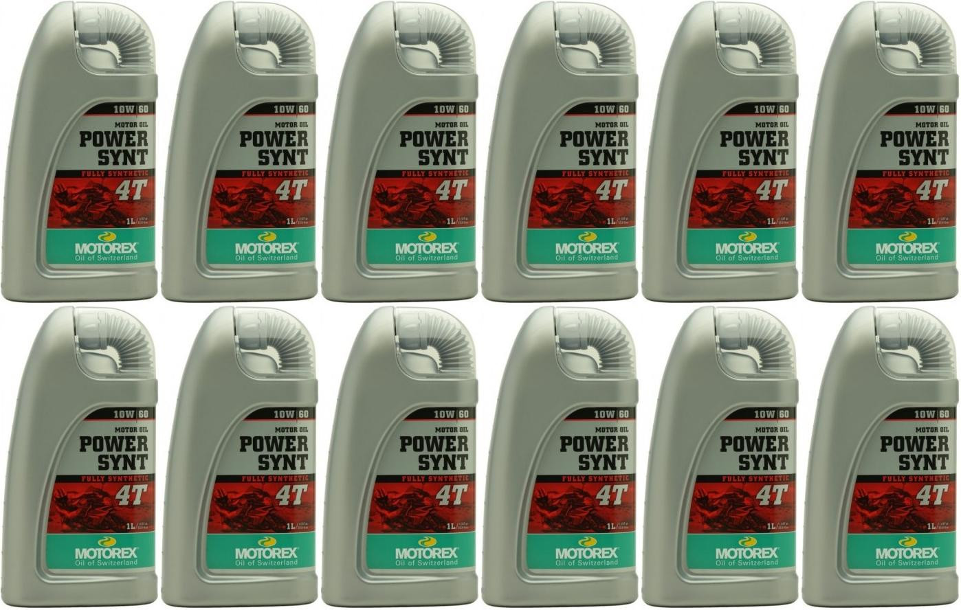 MOTOREX 4T Power Synt SAE 10W-60 Motorrad Motoröl 12x 1l = 12 Liter