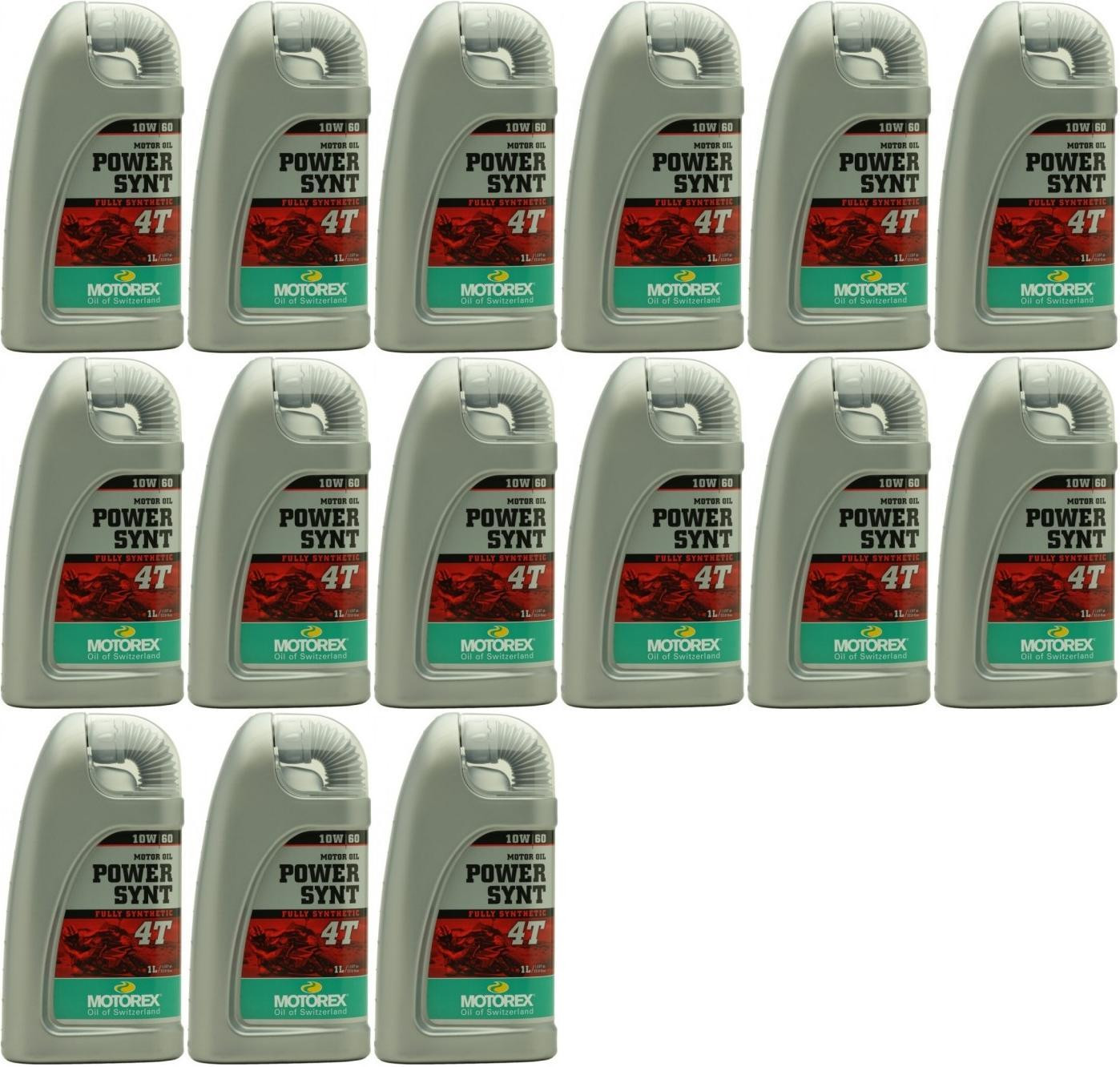 MOTOREX 4T Power Synt SAE 10W-60 Motorrad Motoröl 15x 1l = 15 Liter