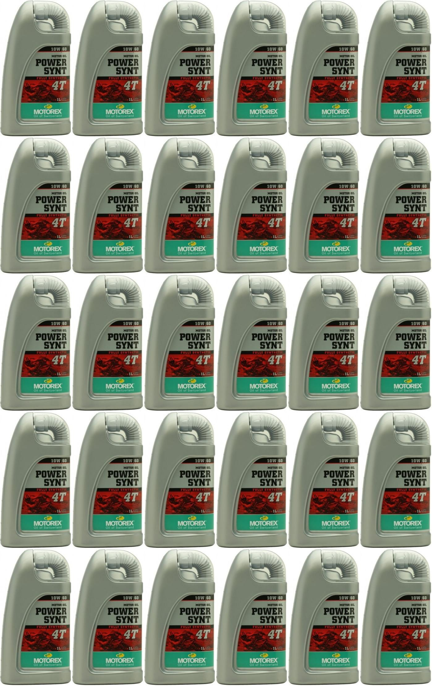MOTOREX 4T Power Synt SAE 10W-60 Motorrad Motoröl 30x 1l = 30 Liter