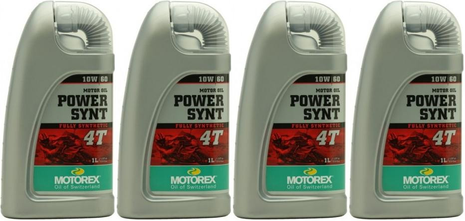 MOTOREX 4T Power Synt SAE 10W-60 Motorrad Motoröl 4x 1l = 4 Liter