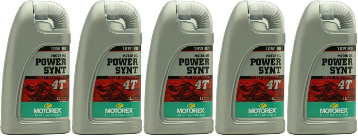MOTOREX 4T Power Synt SAE 10W-60 Motorrad Motoröl 5x 1l = 5 Liter