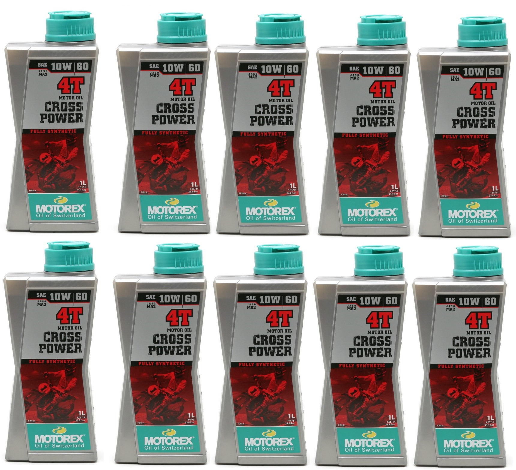 MOTOREX 4T Cross Power SAE 10W-60 Motorrad Motoröl 10x 1l = 10 Liter
