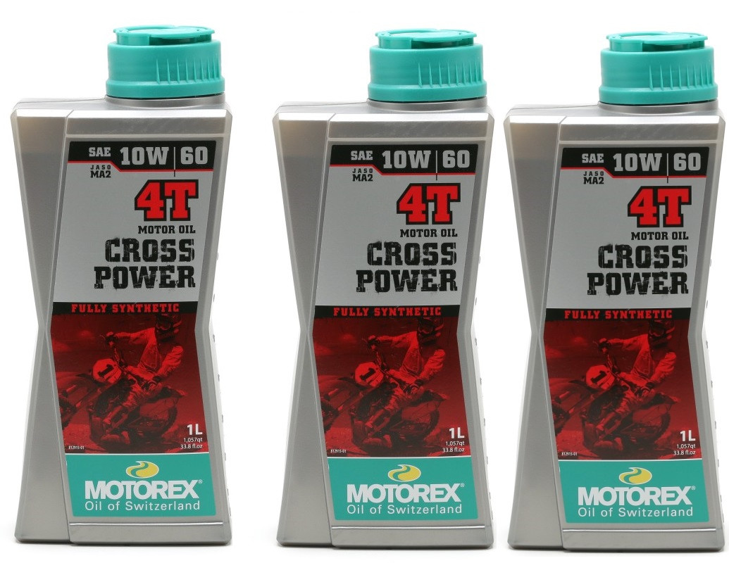MOTOREX 4T Cross Power SAE 10W-60 Motorrad Motoröl 3x 1l = 3 Liter