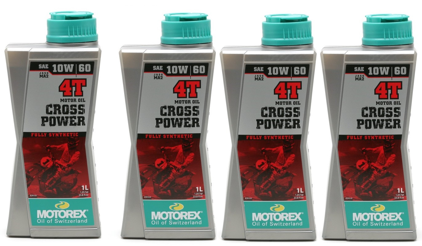 MOTOREX 4T Cross Power SAE 10W-60 Motorrad Motoröl 4x 1l = 4 Liter