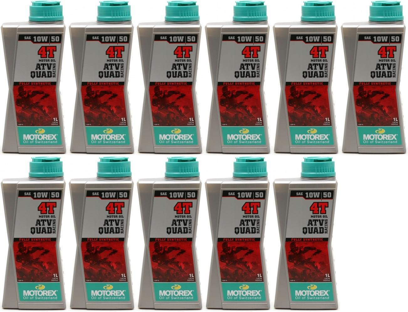 MOTOREX 4T ATV QUAD Racing SAE 10W-50 Motorrad Motoröl 11x 1l = 11 Liter