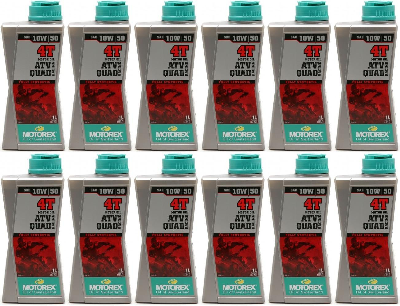 MOTOREX 4T ATV QUAD Racing SAE 10W-50 Motorrad Motoröl 12x 1l = 12 Liter