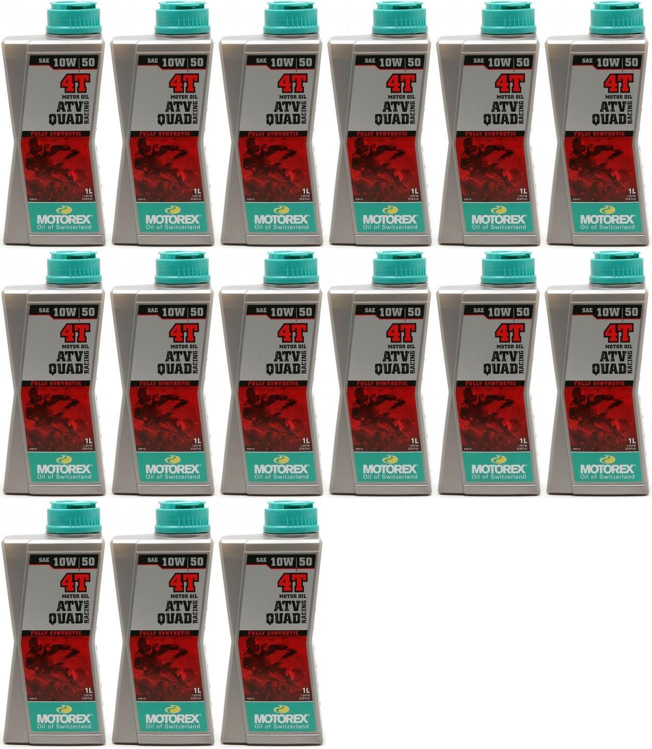 MOTOREX 4T ATV QUAD Racing SAE 10W-50 Motorrad Motoröl 15x 1l = 15 Liter