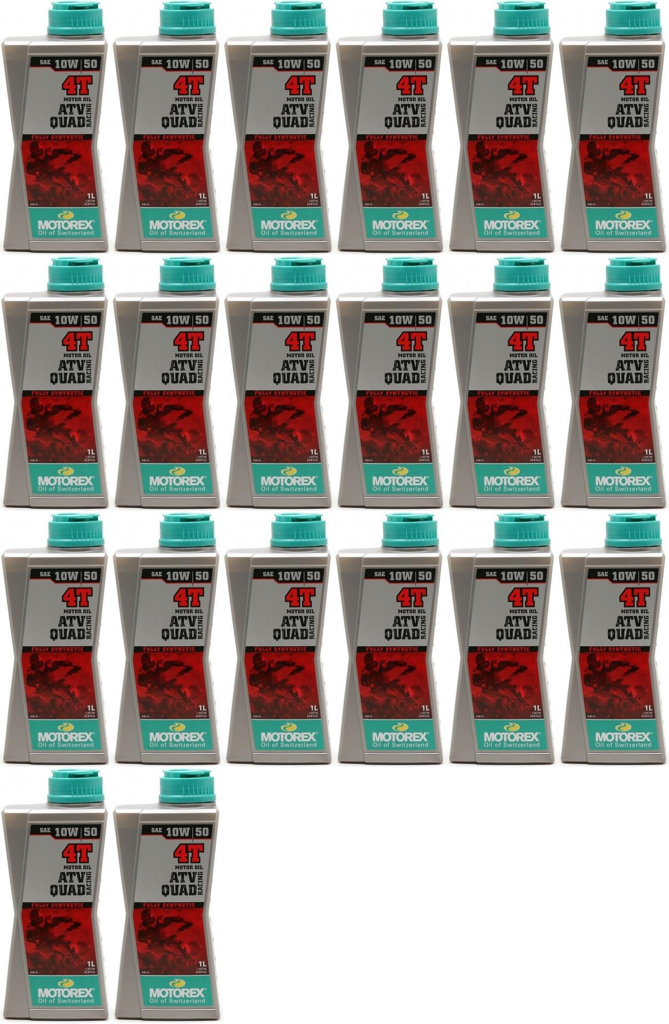 MOTOREX 4T ATV QUAD Racing SAE 10W-50 Motorrad Motoröl 20x 1l = 20 Liter
