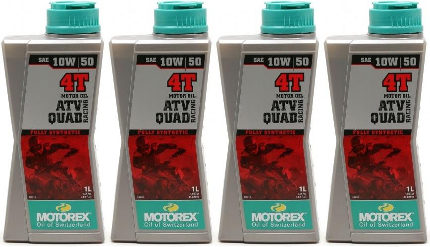 MOTOREX 4T ATV QUAD Racing SAE 10W-50 Motorrad Motoröl 4x 1l = 4 Liter
