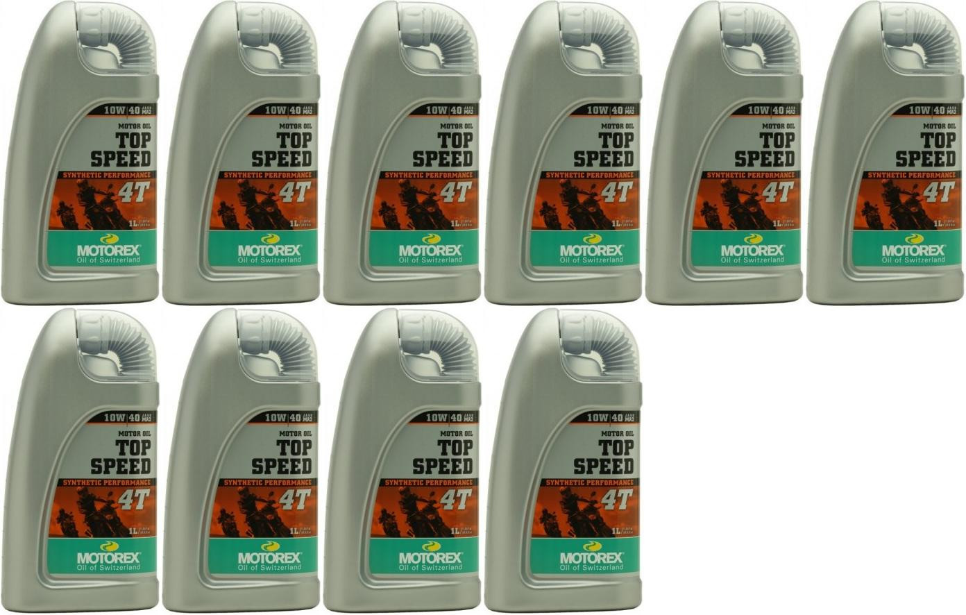 MOTOREX 4T Top Speed SAE 10W-40 Motorrad Motoröl 10x 1l = 10 Liter