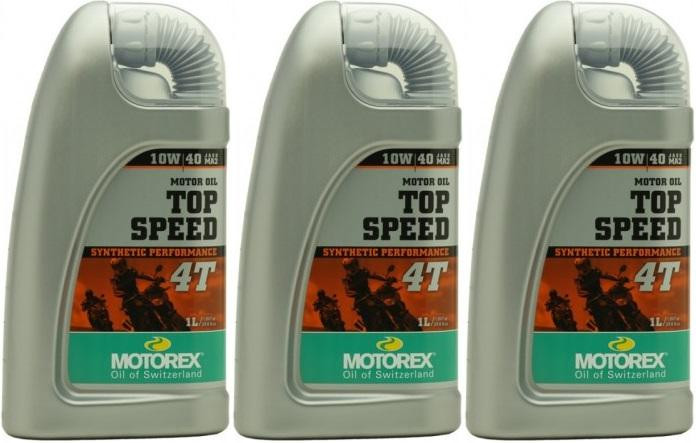 MOTOREX 4T Top Speed SAE 10W-40 Motorrad Motoröl 3x 1l = 3 Liter