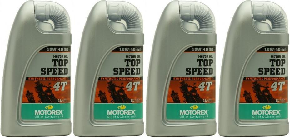 MOTOREX 4T Top Speed SAE 10W-40 Motorrad Motoröl 4x 1l = 4 Liter