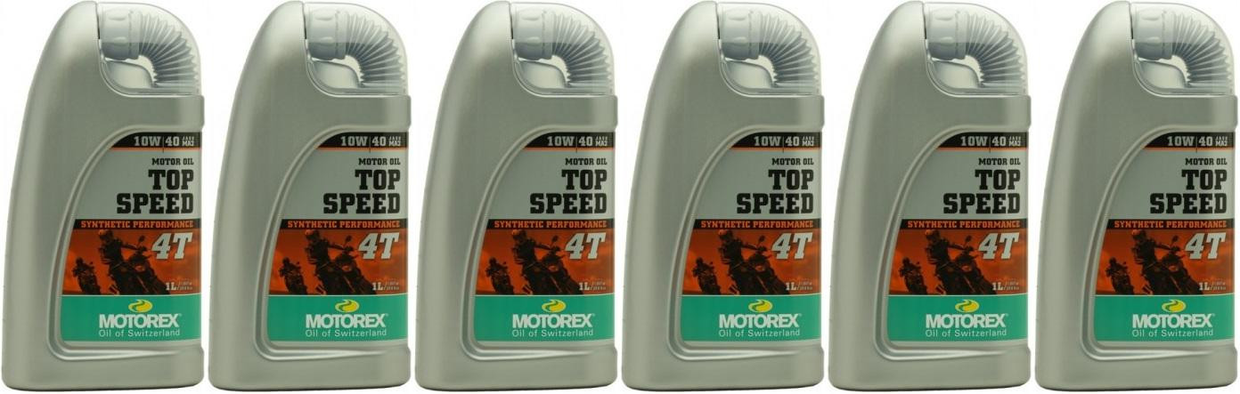MOTOREX 4T Top Speed SAE 10W-40 Motorrad Motoröl 6x 1l = 6 Liter