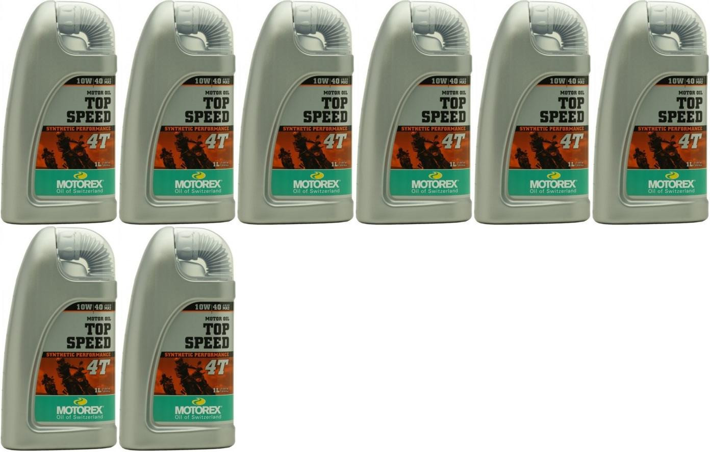 MOTOREX 4T Top Speed SAE 10W-40 Motorrad Motoröl 8x 1l = 8 Liter