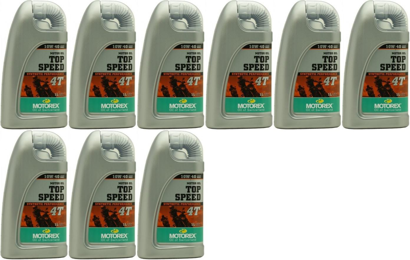 MOTOREX 4T Top Speed SAE 10W-40 Motorrad Motoröl 9x 1l = 9 Liter
