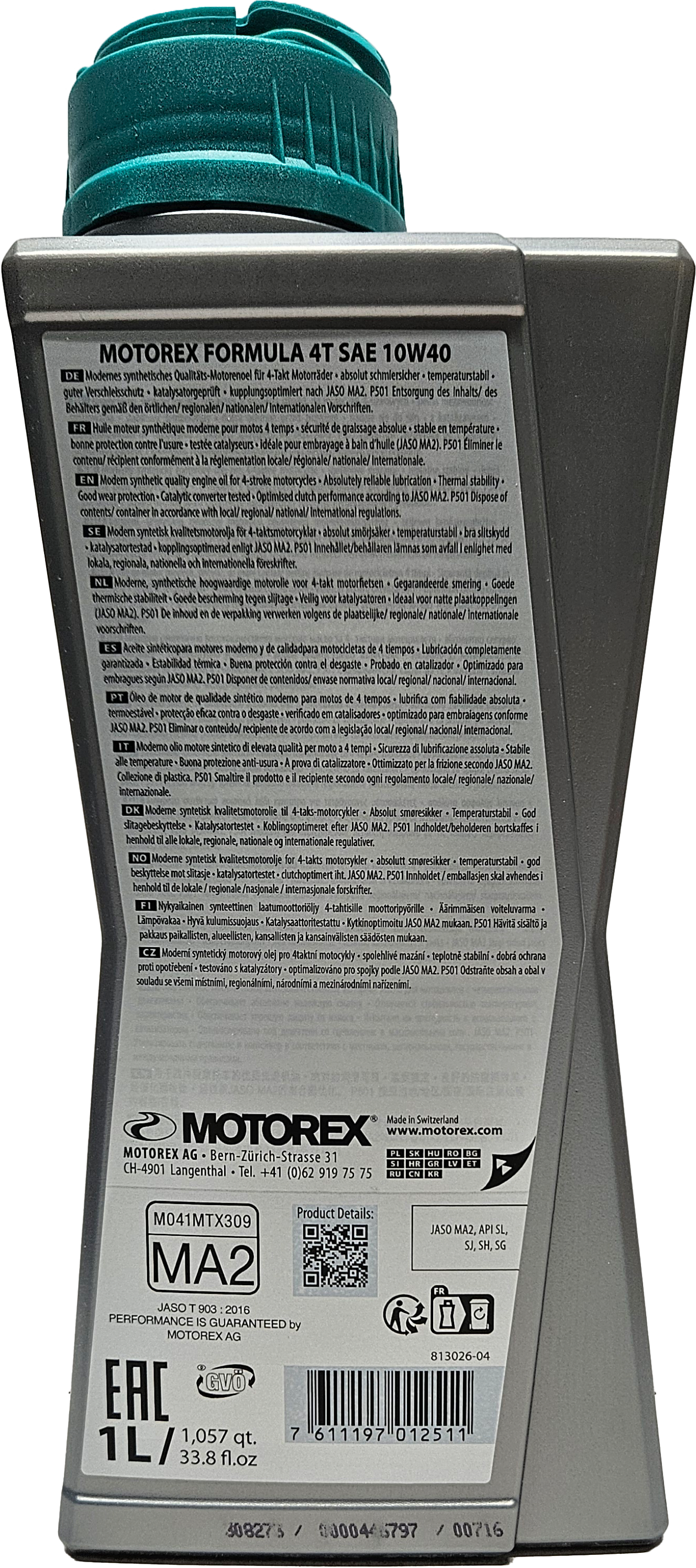 MOTOREX 4T Formula SAE 10W-40 Motorrad Motoröl 1l