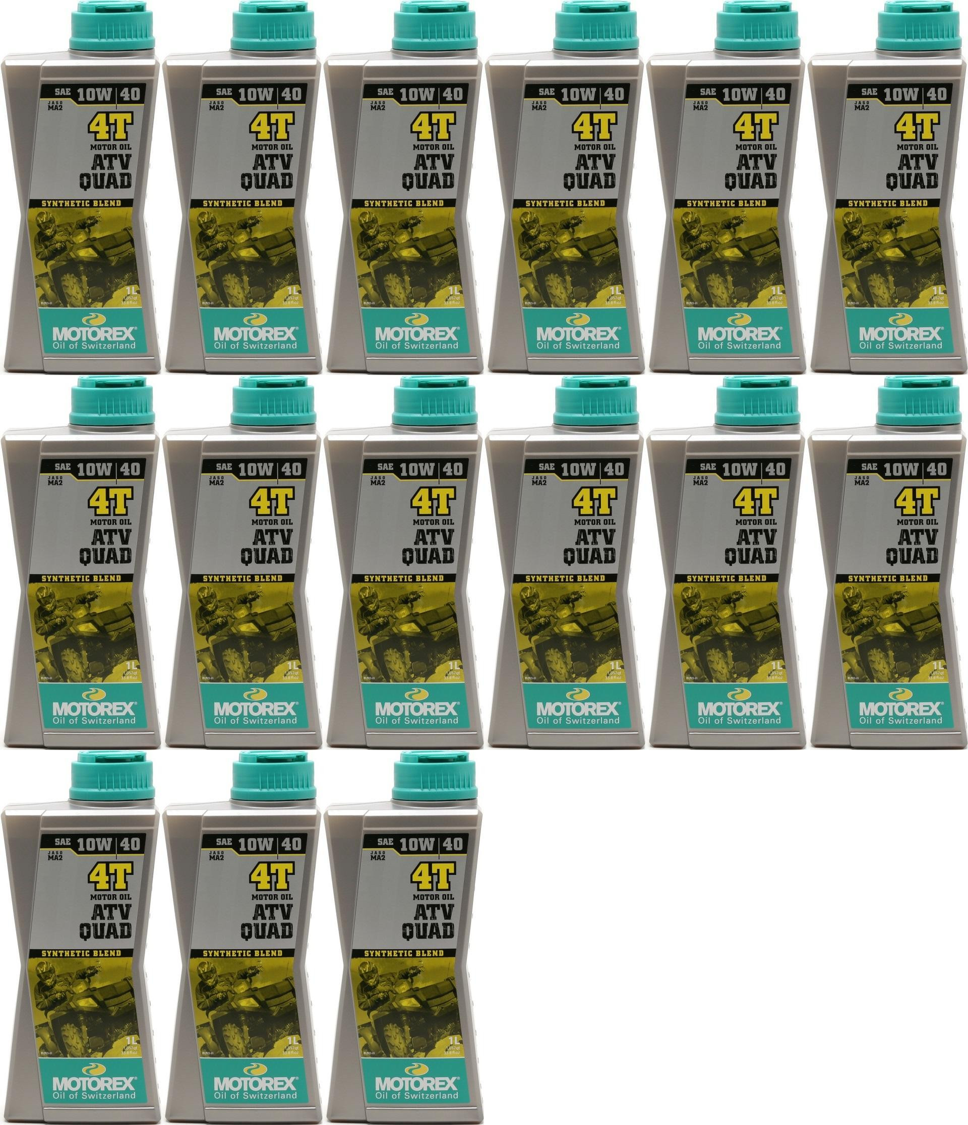 MOTOREX 4T ATV QUAD SAE 10W-40 Motorrad Motoröl 15x 1l = 15 Liter