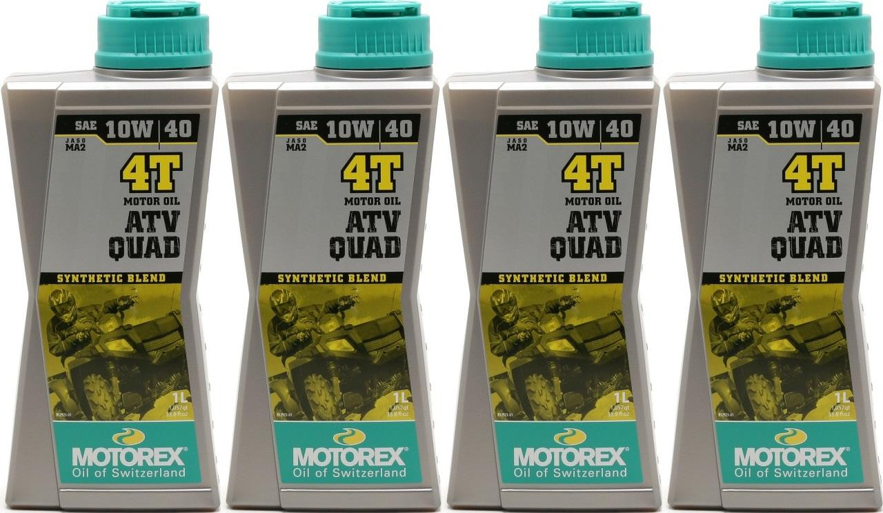 MOTOREX 4T ATV QUAD SAE 10W-40 Motorrad Motoröl 4x 1l = 4 Liter
