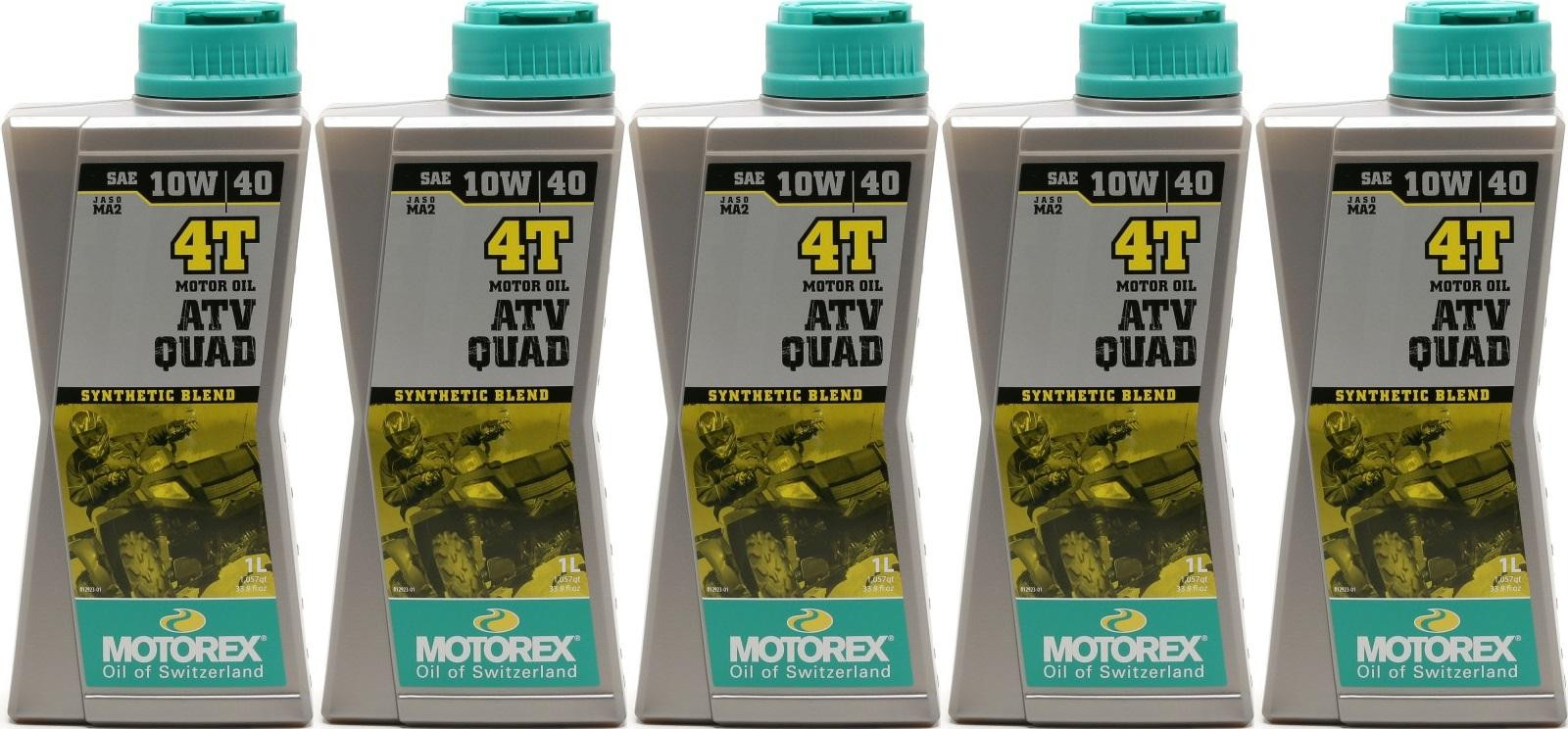 MOTOREX 4T ATV QUAD SAE 10W-40 Motorrad Motoröl 5x 1l = 5 Liter